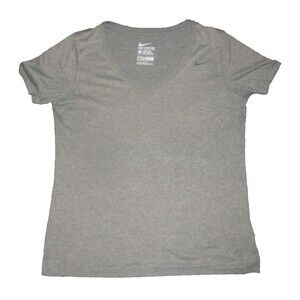 Gray Nike T-shirt Athletic Cut Short Sleeve Dri-Fit Women's Size L
